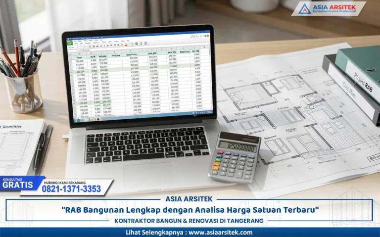 penyusunan RAB bangunan lengkap untuk perencanaan biaya pembangunan rumah