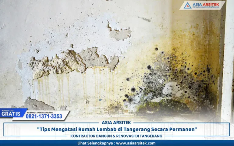 kondisi Rumah Lembab Tangerang dengan dinding yang mengalami rembesan air dan jamur