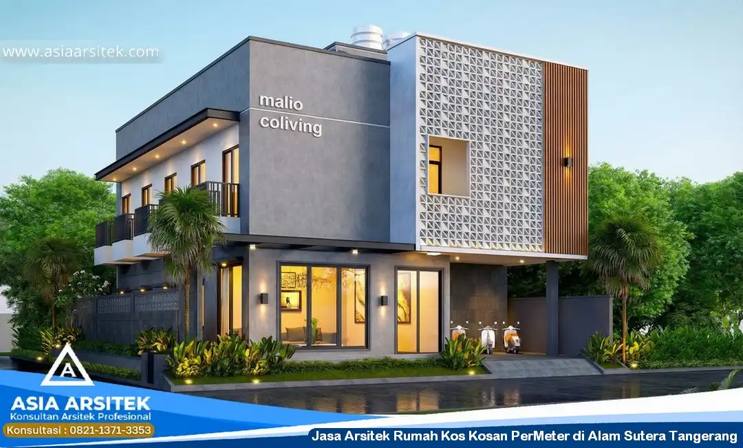 Jasa Arsitek Rumah Kos Kosan PerMeter di Alam Sutera Tangerang