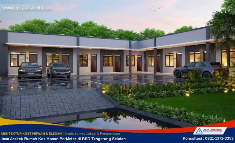 Jasa Arsitek Rumah Kos Kosan PerMeter di BSD Tangerang Selatan