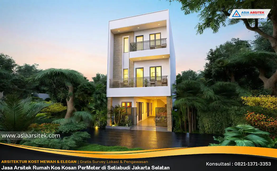 Jasa Arsitek Rumah Kos Kosan PerMeter di Setiabudi Jakarta Selatan