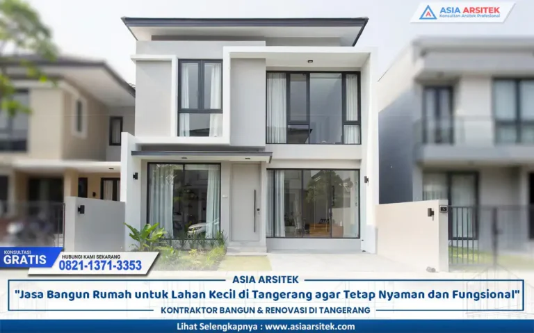 jasa bangun rumah lahan kecil Tangerang dengan desain minimalis modern