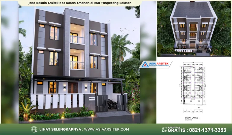 Jasa Desain Arsitek Kos Kosan Amanah di BSD Tangerang Selatan