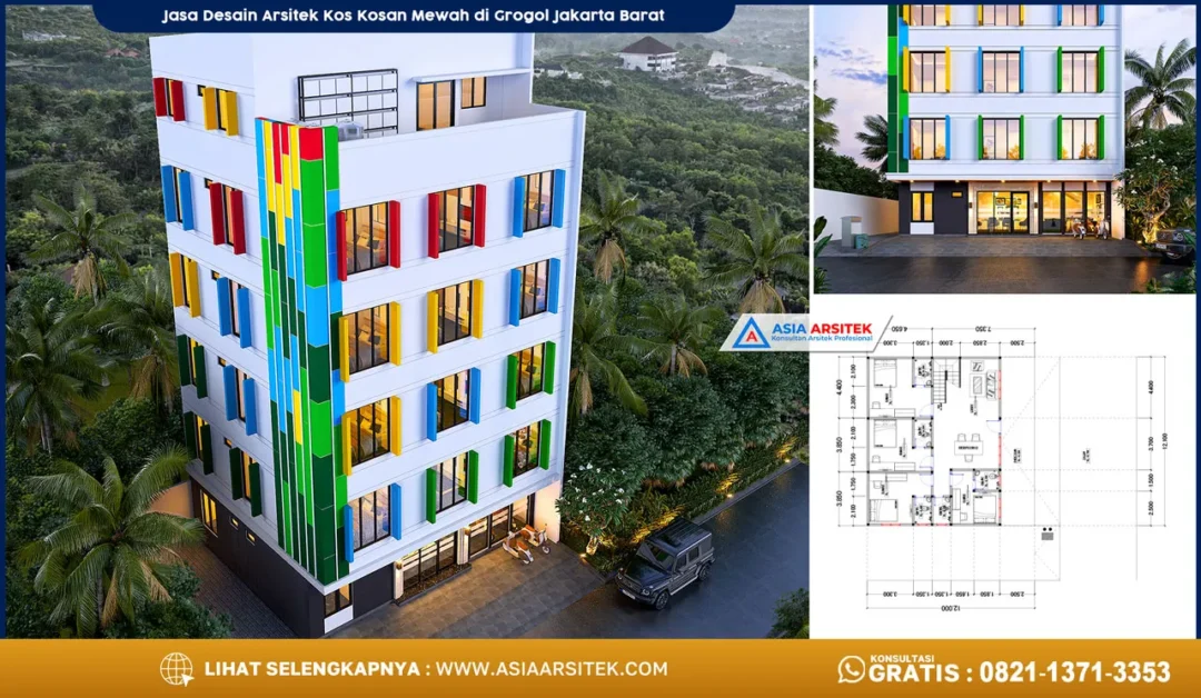 Jasa Desain Arsitek Kos Kosan Mewah di Grogol Jakarta Barat