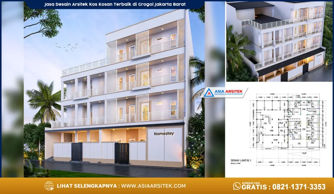 Jasa Desain Arsitek Kos Kosan Terbaik di Grogol Jakarta Barat