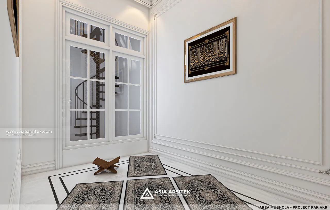 Detail Desain Mihrab Mushola Rumah Klasik Mewah Jambi