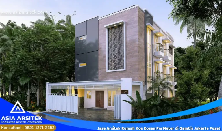 Jasa Arsitek Rumah Kos Kosan PerMeter di Gambir Jakarta Pusat