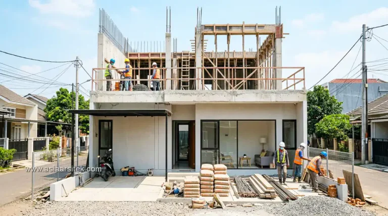 bangun rumah konsep rumah tumbuh dengan desain modern bertahap