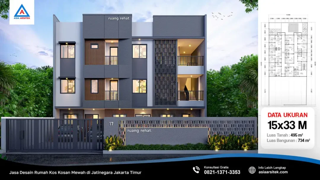 Jasa Desain Rumah Kos Kosan Mewah di Jatinegara Jakarta Timur, jasa desain rumah kost, contoh desain kos kosan, contoh desain kos kosan minimalis, contoh desain kos kosan sederhana, contoh desain rumah kost, contoh desain rumah kost 2 lantai, desain bangunan kost minimalis, asia arsitek jasa arsitek desain rumah villa kost hotel, arsitek rumah kost,