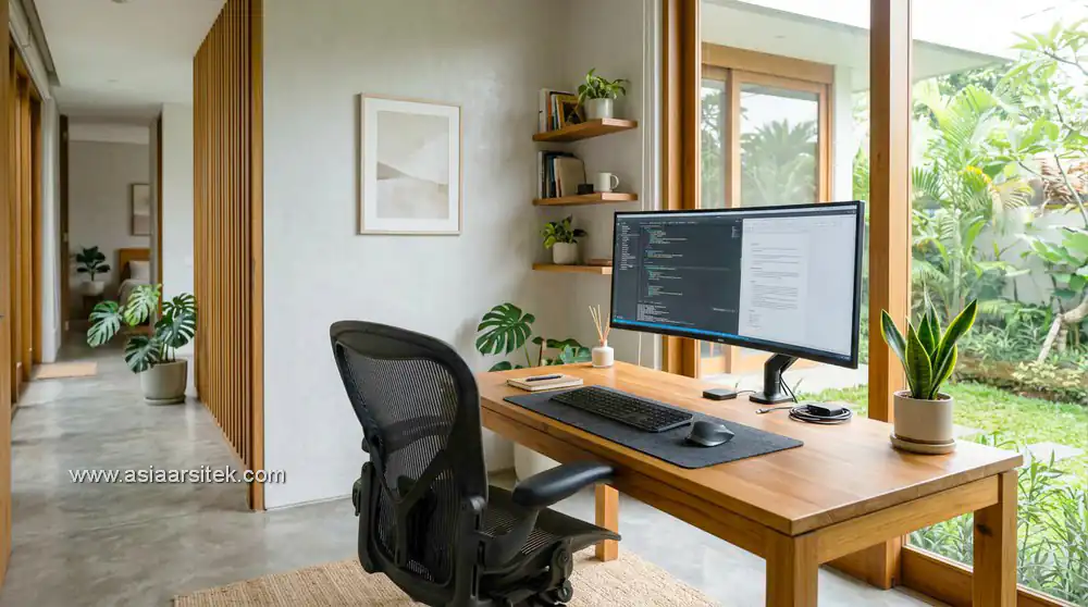 renovasi rumah home office dengan desain modern dan nyaman