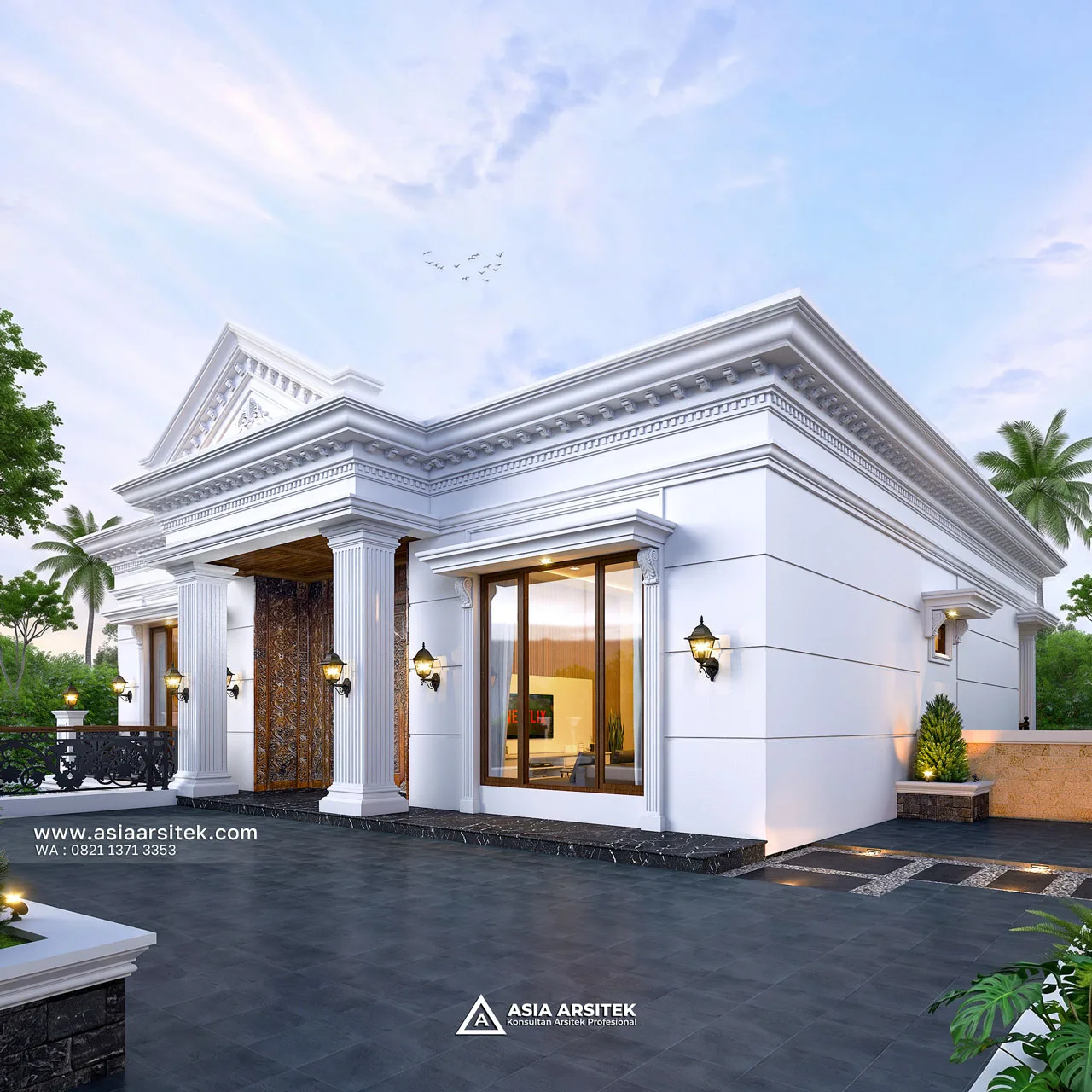 Desain Area Rooftop Rumah Klasik 2 Lantai Bapak IZL di Jatiuwung Tangerang