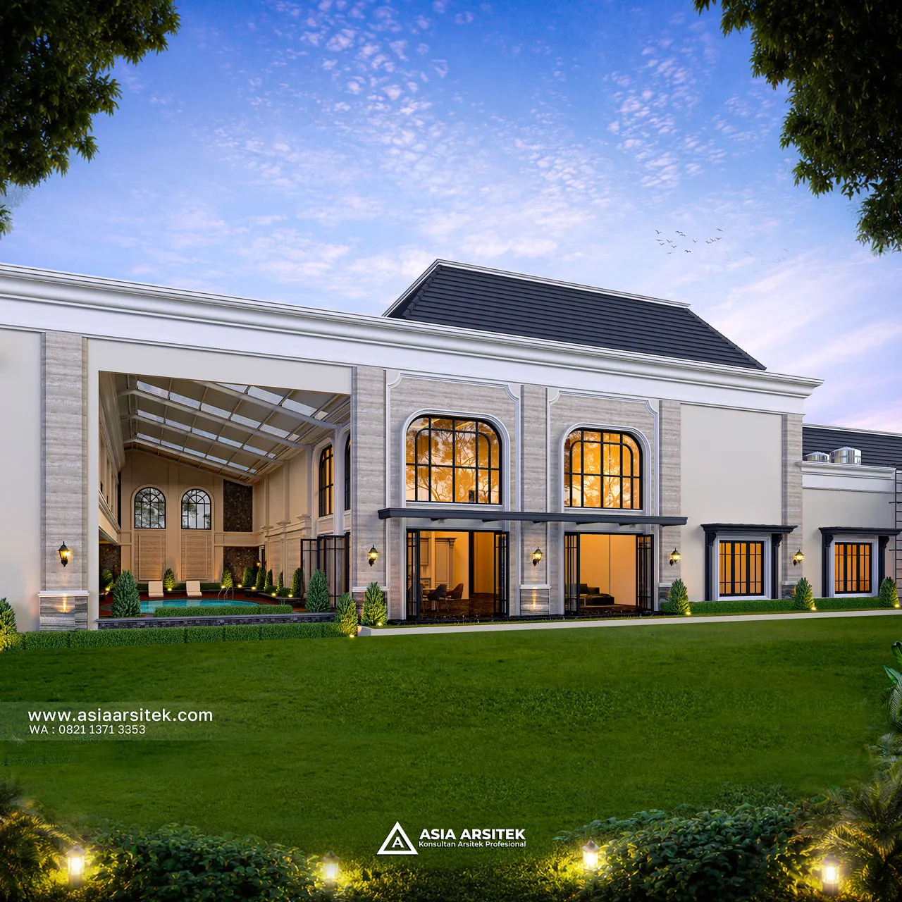 Desain Belakang Rumah Klasik 1 Lantai Bapak JHN di Serang Banten