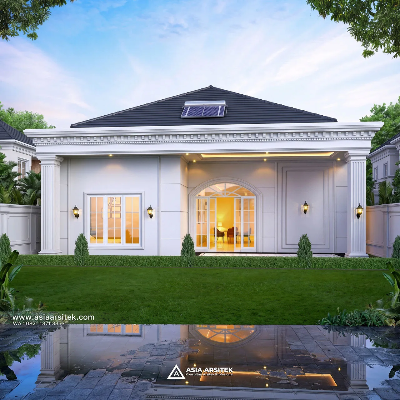 Desain Belakang Rumah Klasik 1 Lantai Bapak NRH di Gambut Kalimantan Selatan