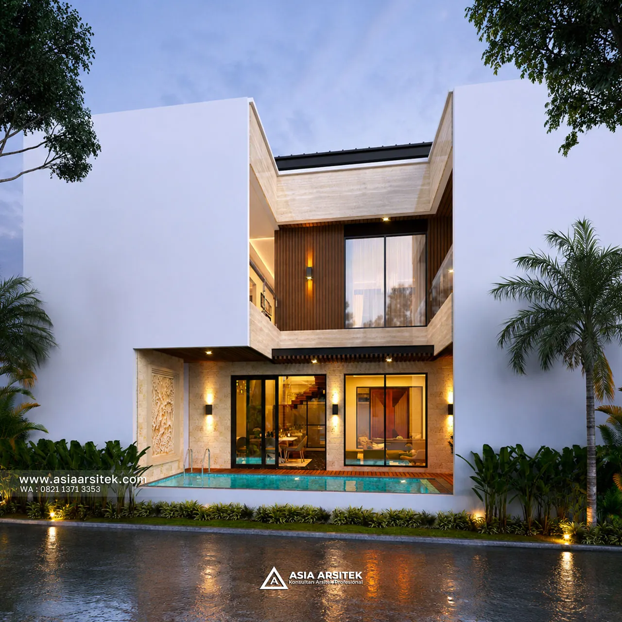 Desain Belakang Rumah Minimalis 2 Lantai Ibu DV di Duren Sawit Jakarta Timur