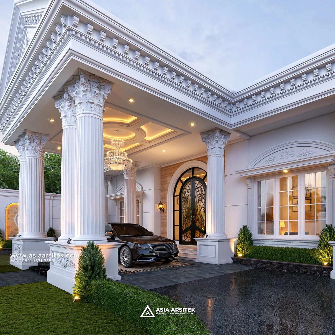 Desain Drop Off Rumah Klasik 1 Lantai Bapak DVD di Pulang Pisau Kalimantan Tengah