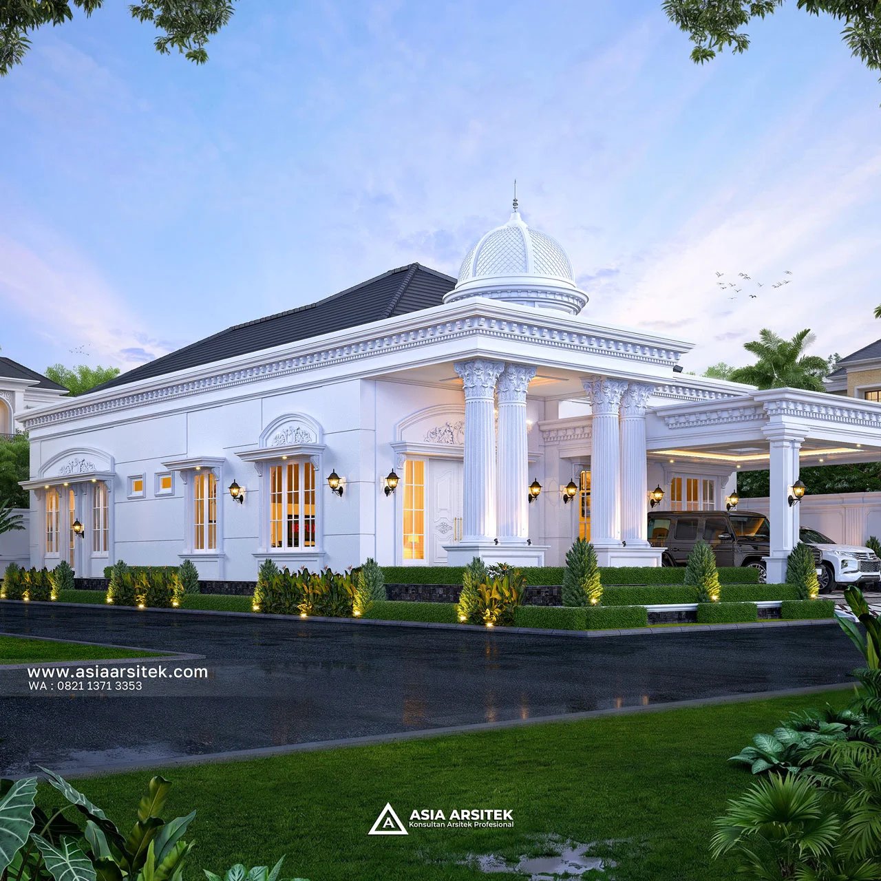 Desain Hook Rumah Klasik 1 Lantai Bapak AN di Ogan Ilir Sumatera Selatan