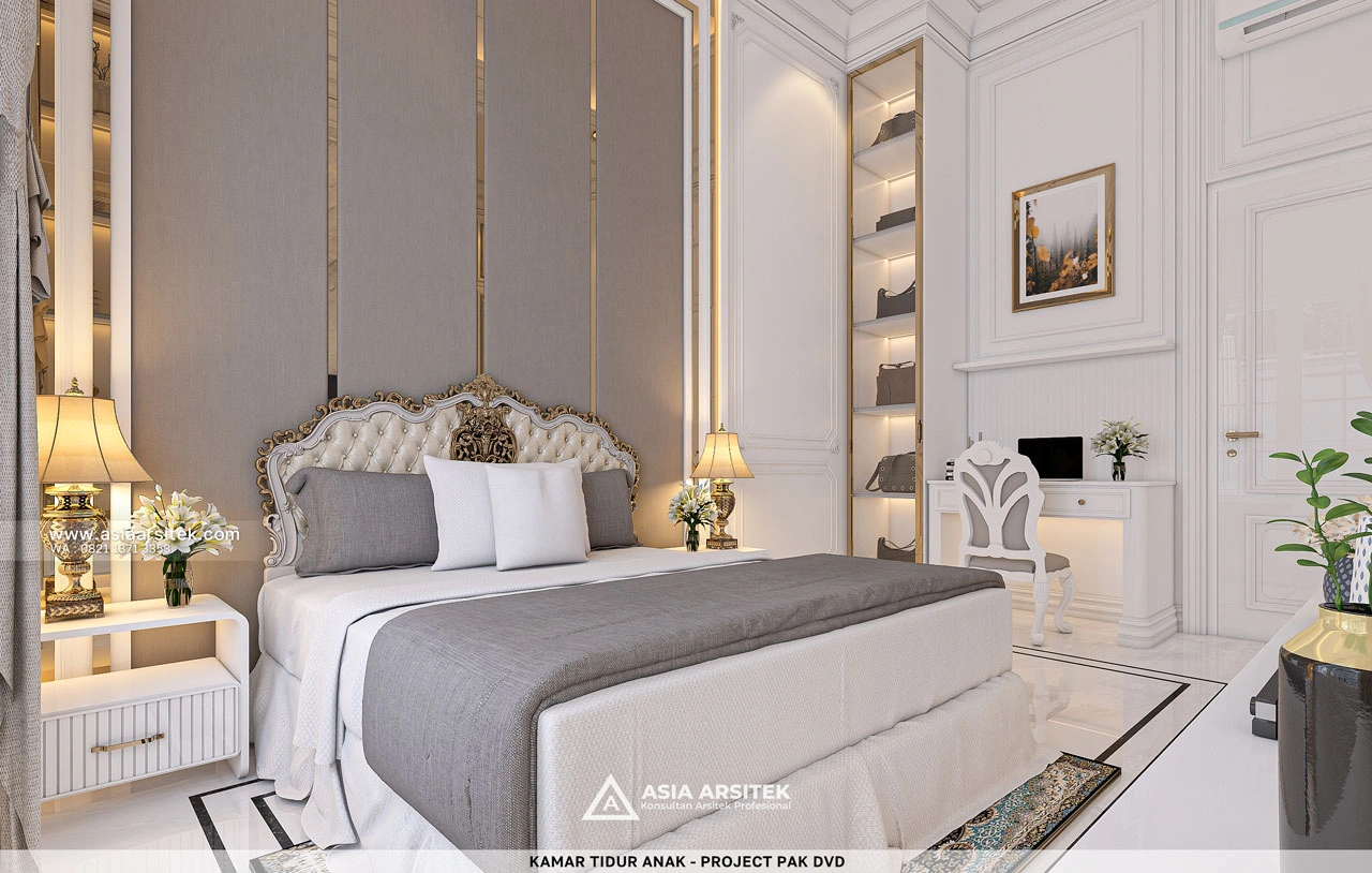 Desain Kamar Tidur Anak Elegan Rumah Klasik 1 Lantai Bapak DVD di Pulang Pisau Kalimantan Tengah