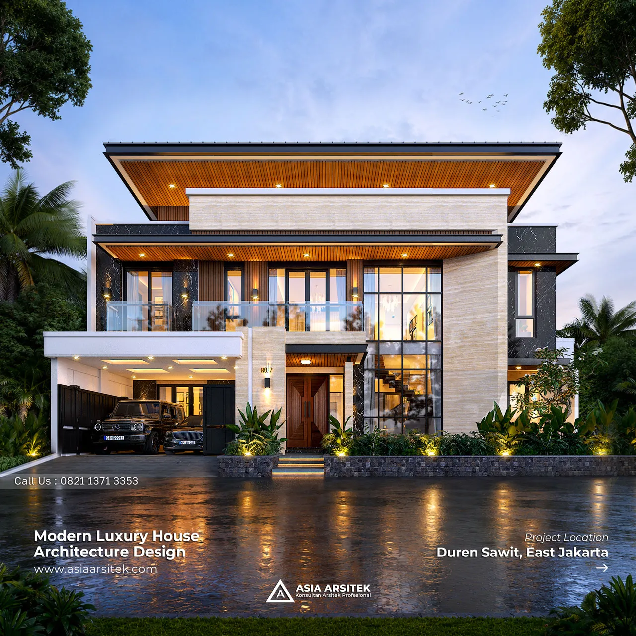 Desain Rumah Minimalis 2 Lantai Ibu DV di Duren Sawit Jakarta Timur