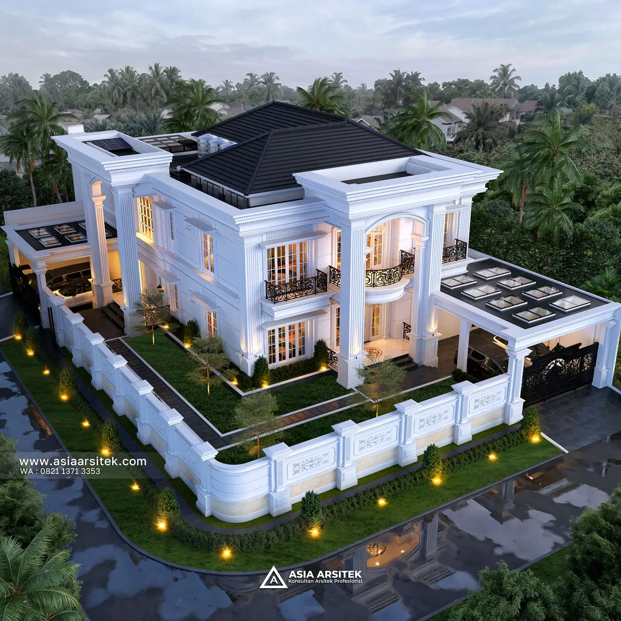 Desain Tampak Atas Rumah Klasik 2 Lantai Ibu PRT di Tanjung Priok Jakarta Utara