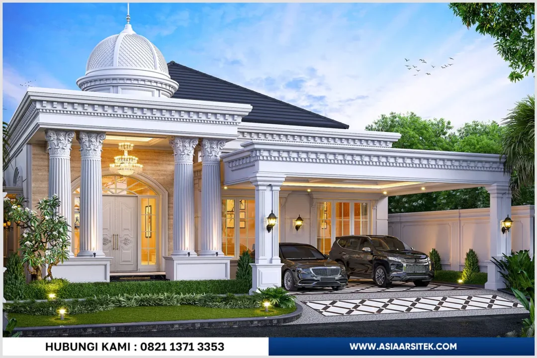 Jasa Desain Rumah Klasik 1 Lantai di Banjarbaru