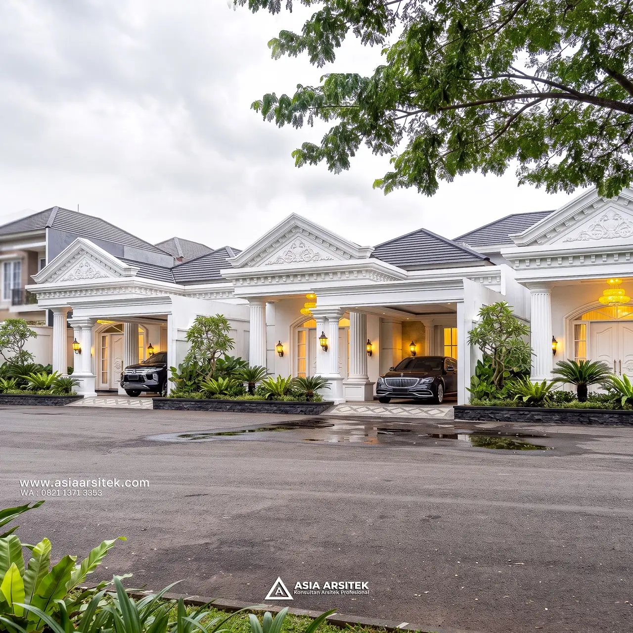 Desain Beberapa Unit Perumahan Klasik 1 Lantai Pak NRH di Banjarbaru Kalimantan Selatan