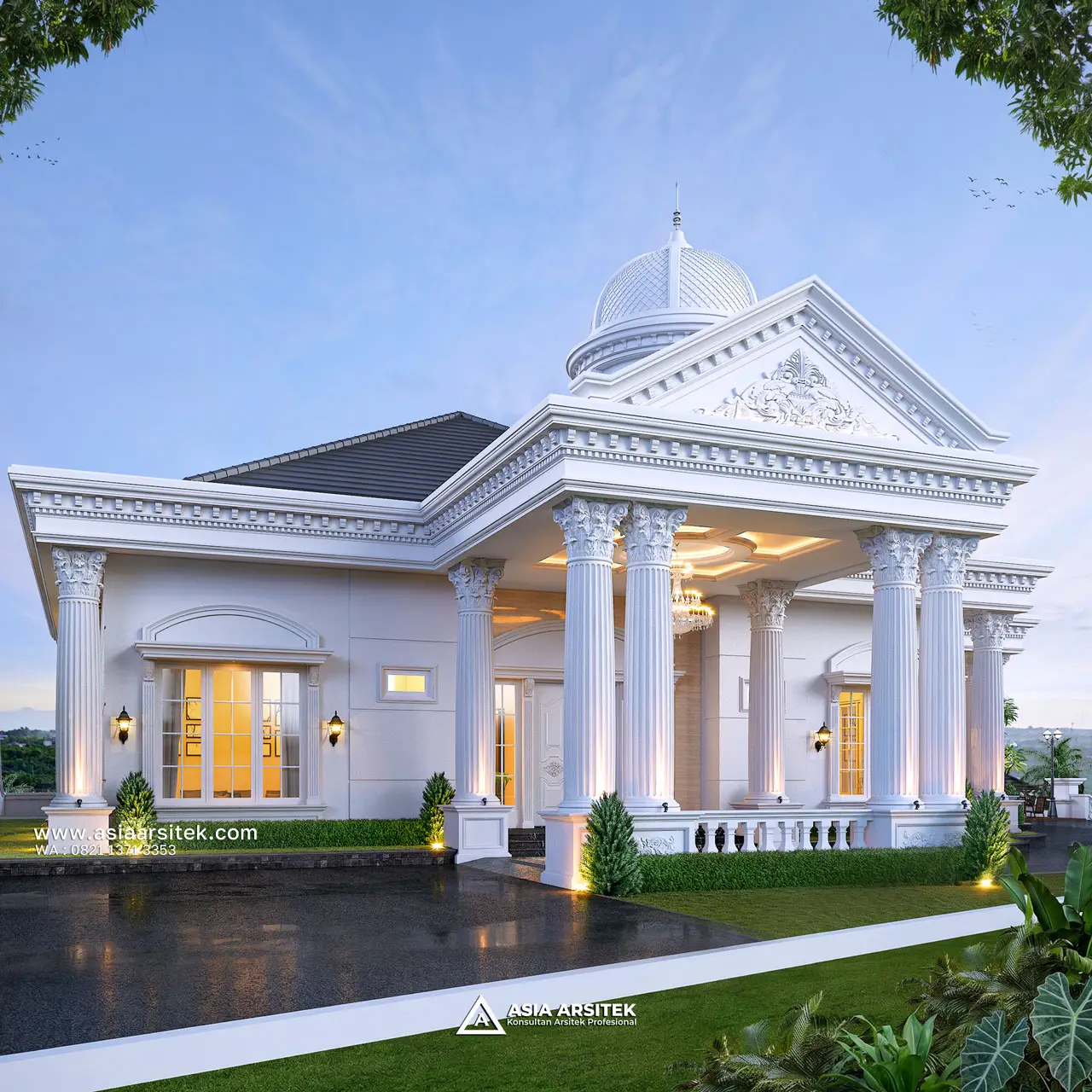 Desain Belakang Rumah Klasik 1 Lantai Pak SYR di Babakan Madang Bogor