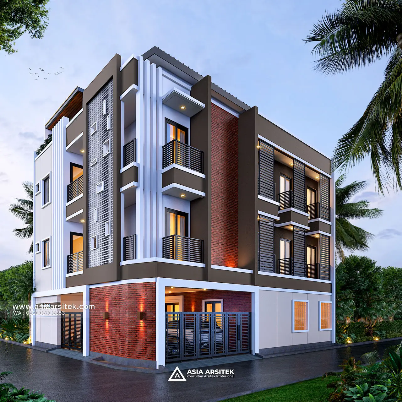 Desain Hook Kost Modern 4 Lantai Pak HAE di Serpong Utara Tangerang Selatan