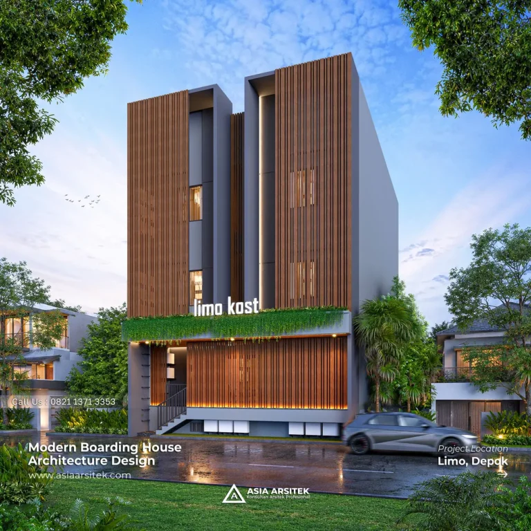 Desain Kost Modern 4 Lantai Pak BB di Limo Depok