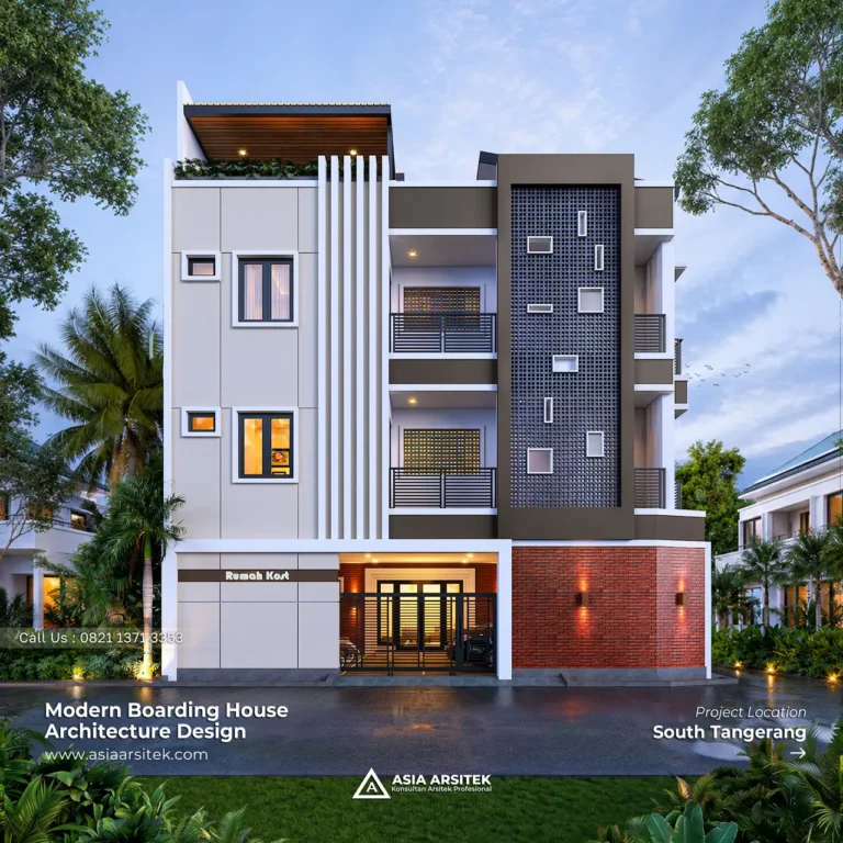 Desain Kost Modern 4 Lantai Pak HAE di Serpong Utara Tangerang Selatan