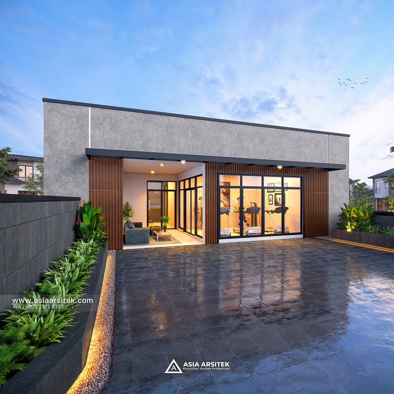 Desain Rooftop Kost Modern 5 Lantai Ibu HJ. NRT di Cilandak Barat Jakarta Selatan