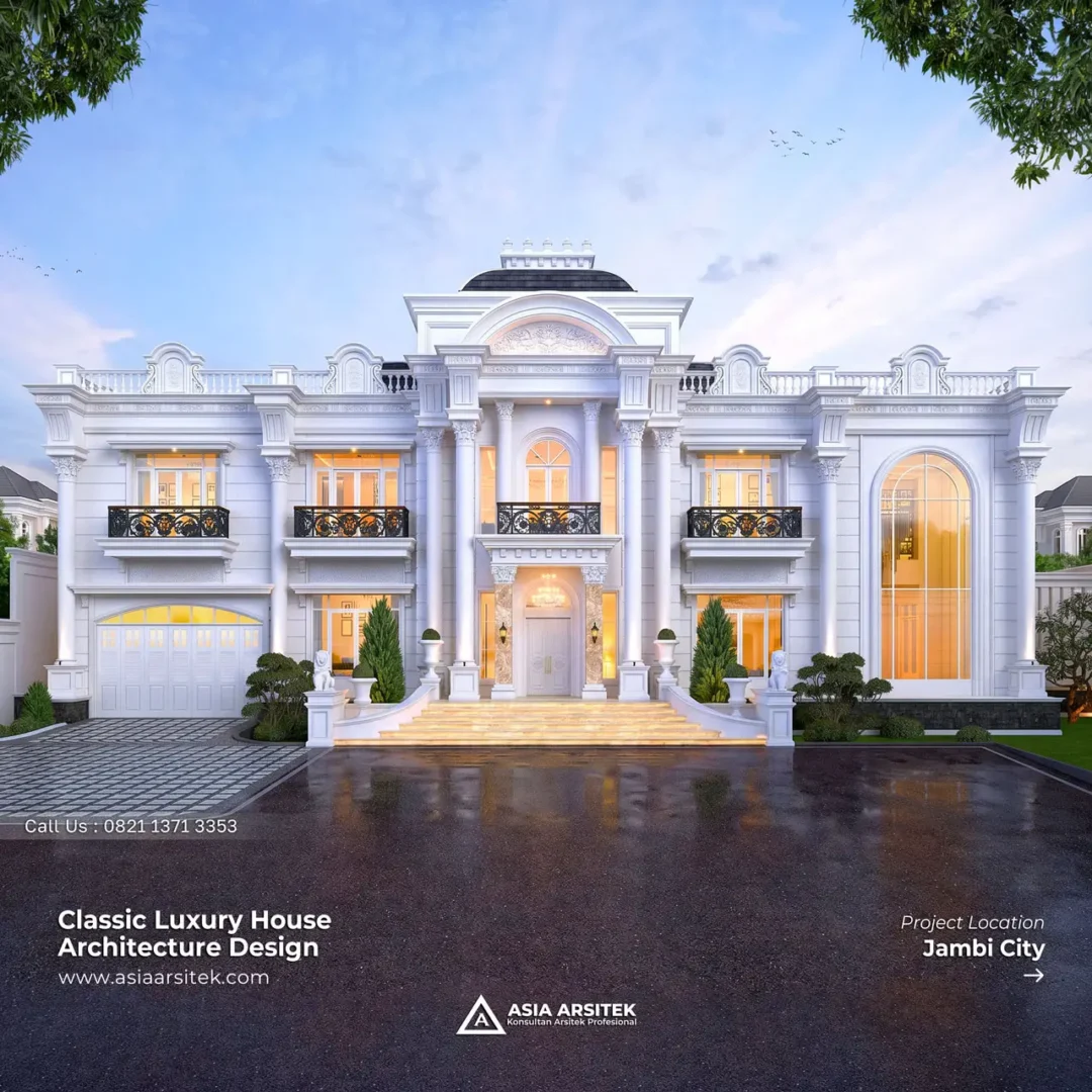 Desain Rumah Klasik 2 Lantai Pak WYT di Jambi City Sumatra