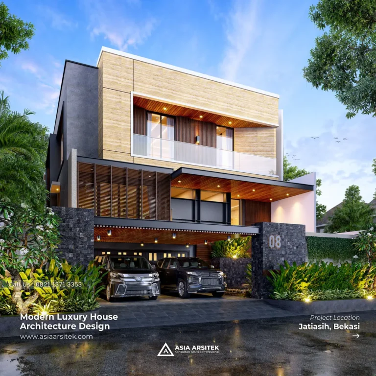 Desain Rumah Modern 3 Lantai Bapak SND di Jatiasih Bekasi