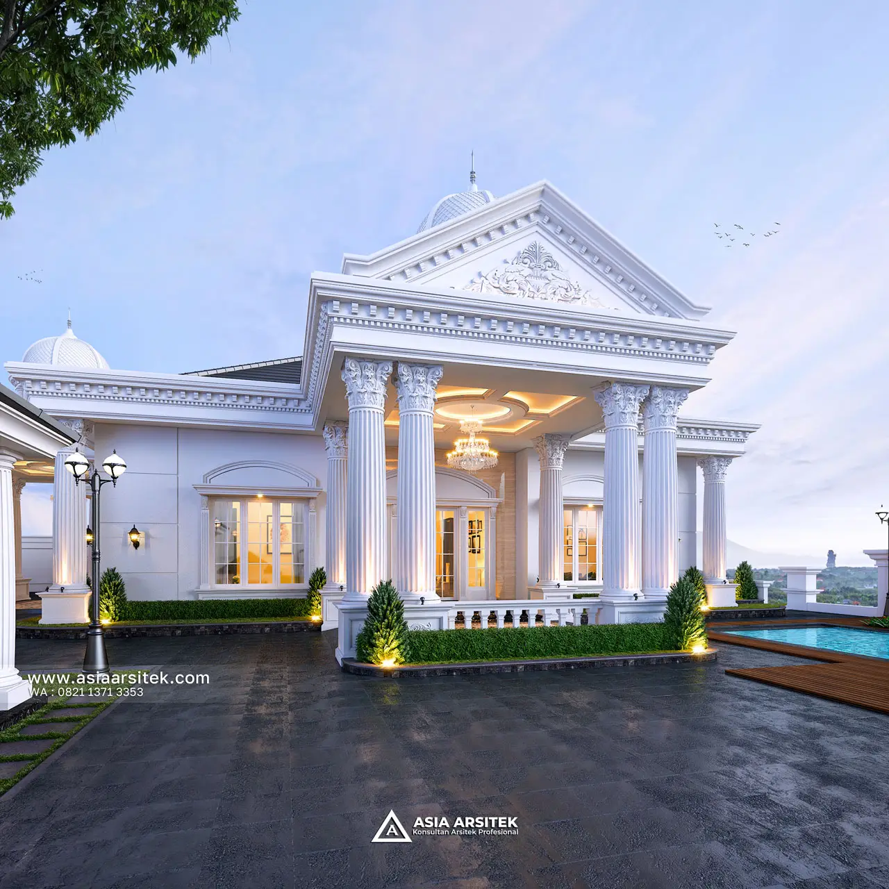 Desain Samping Kiri Rumah Klasik 1 Lantai Pak SYR di Babakan Madang Bogor
