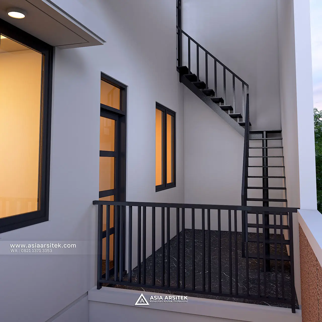 Desain Tempat Jemur Rumah Modern 2 Lantai Bapak BY di Pinang Tangerang