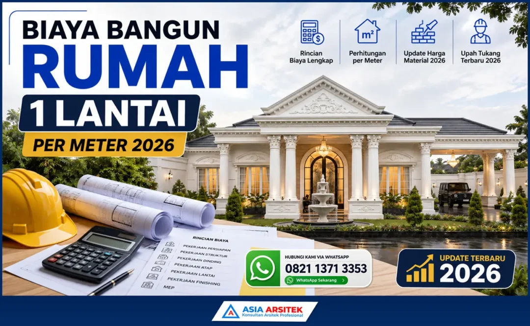 Biaya Bangun Rumah 1 Lantai per Meter 2026