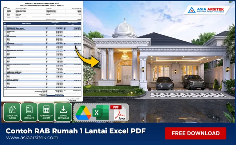 Contoh RAB Rumah 1 Lantai Excel PDF Gratis 2026-2027