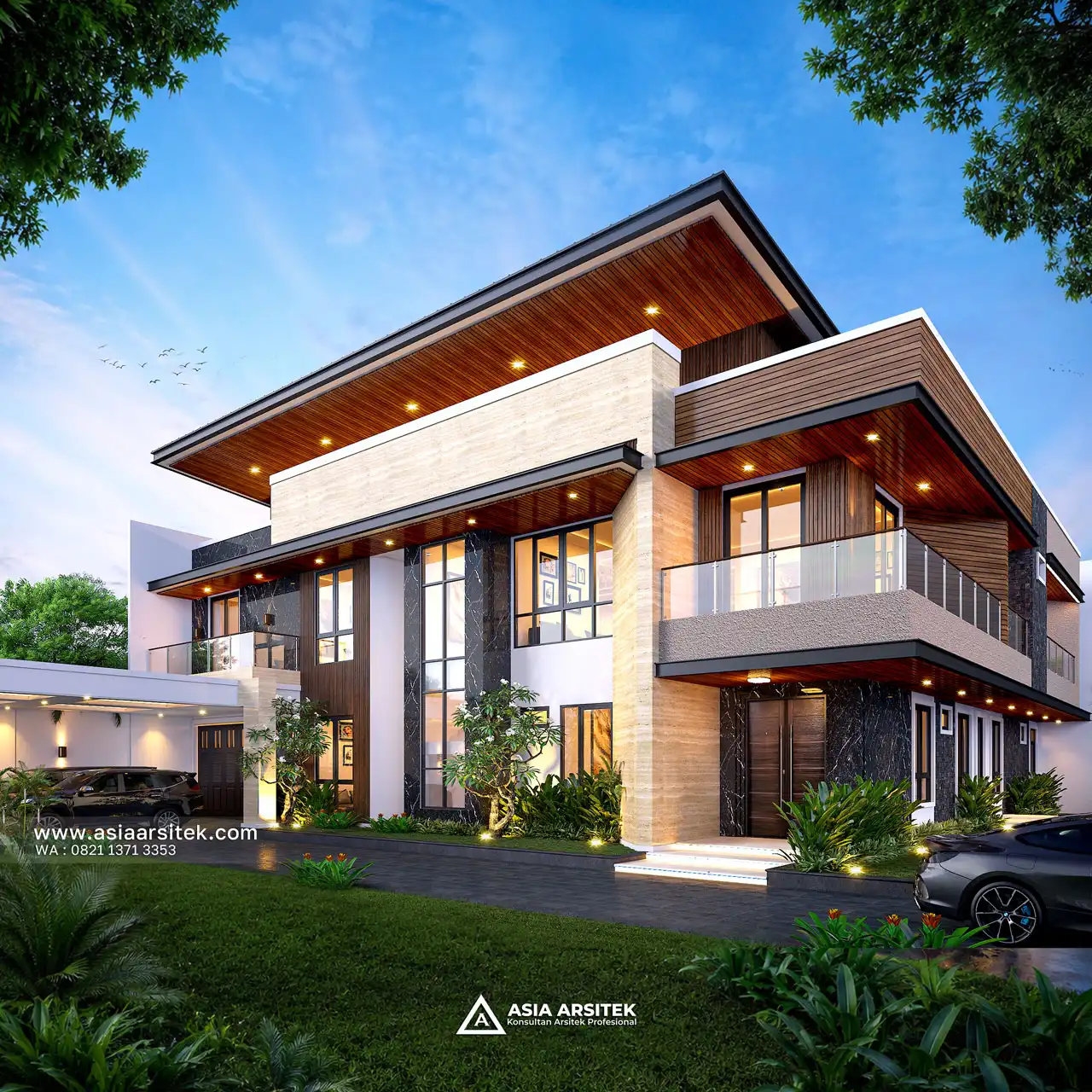 Desain Hook Rumah Modern 2 Lantai Bapak JHNT di Jatimakmur Bekasi