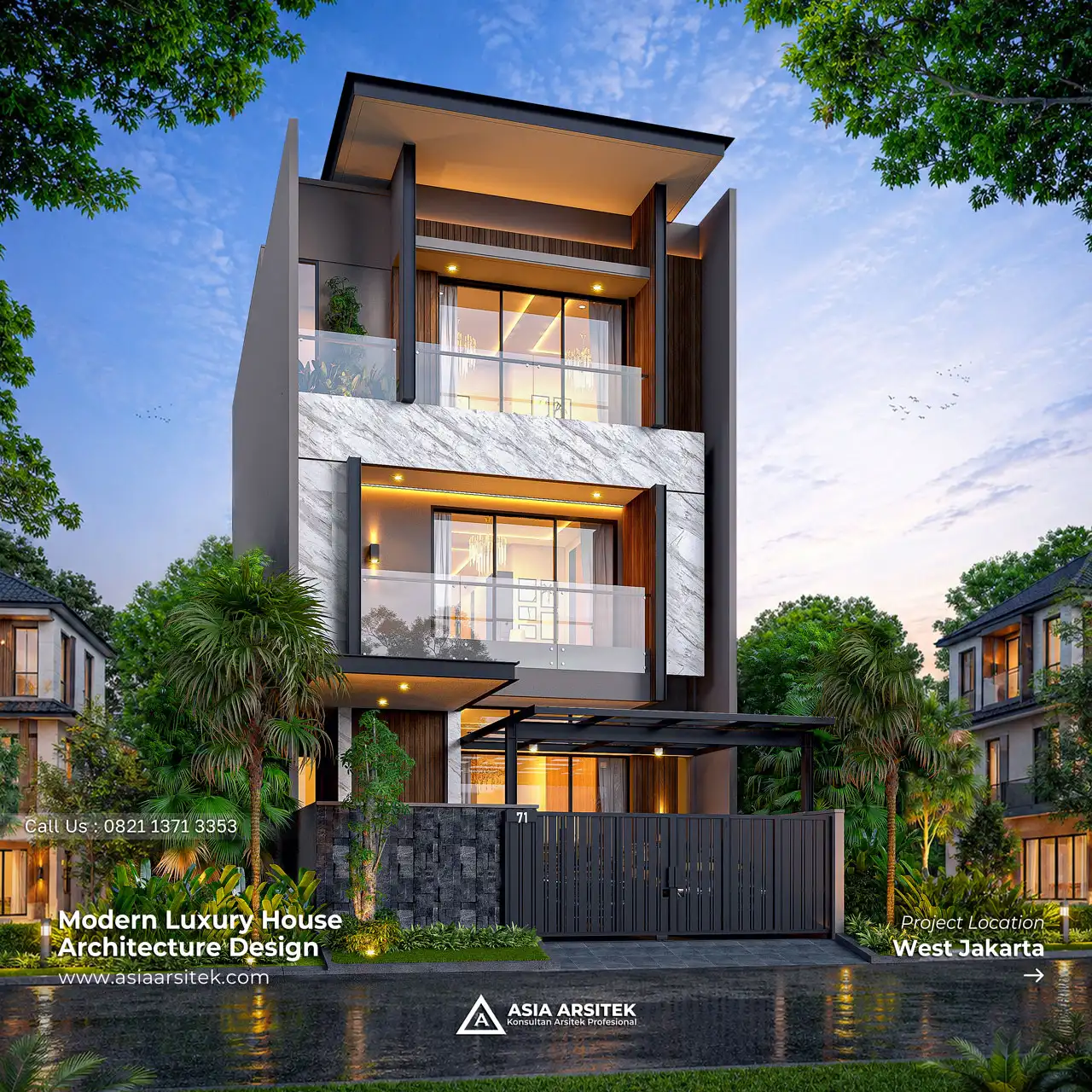Desain Rumah Minimalis Modern 2 Lantai Bapak WLY di Cengkareng Barat Jakarta Barat