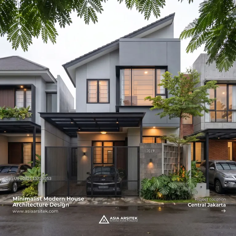 Desain Rumah Minimalis Modern 2 Lantai Ibu KA di Jakarta Pusat