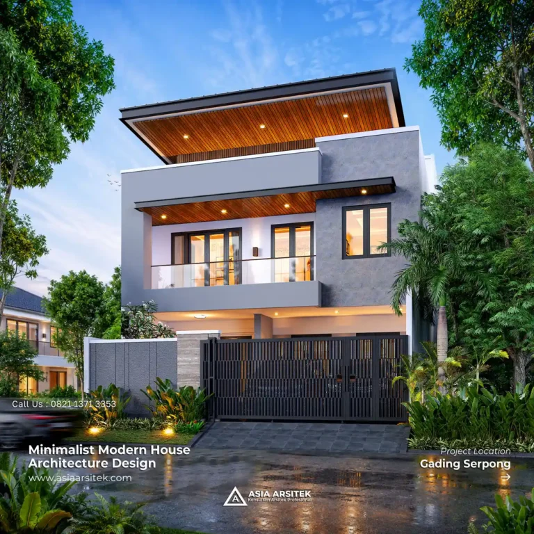Desain Rumah Minimalis Modern 3 Lantai Bapak LO di Kalideres Jakarta Barat
