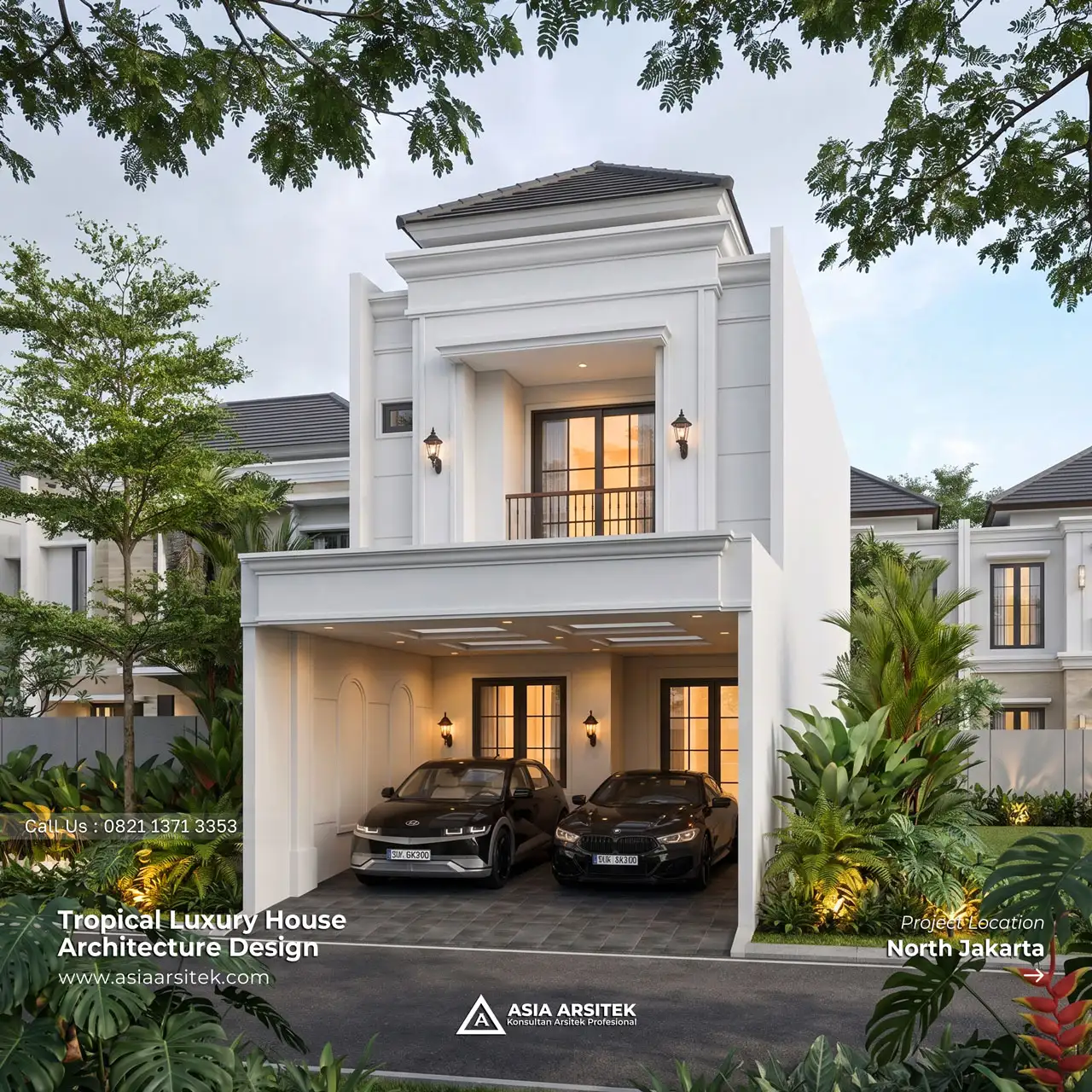 Desain Rumah Tropis 2 Lantai Ibu BL di Tanjung Priok Jakarta Utara