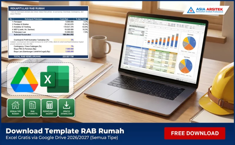 Download Template RAB Rumah Excel Gratis via Google Drive 2026/2027 (Semua Tipe)
