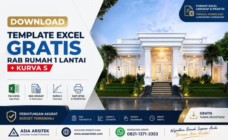 Template Excel Gratis RAB Rumah 1 Lantai + Kurva S