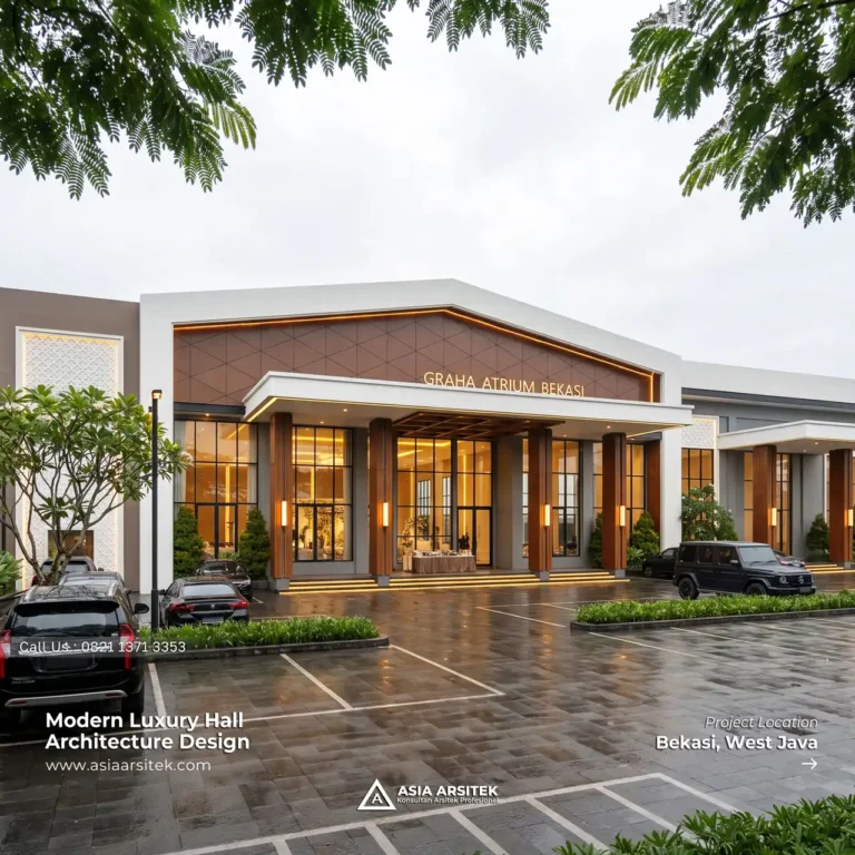 Desain Aula Modern 1 Lantai Bapak HRY di Bekasi Jawa Barat