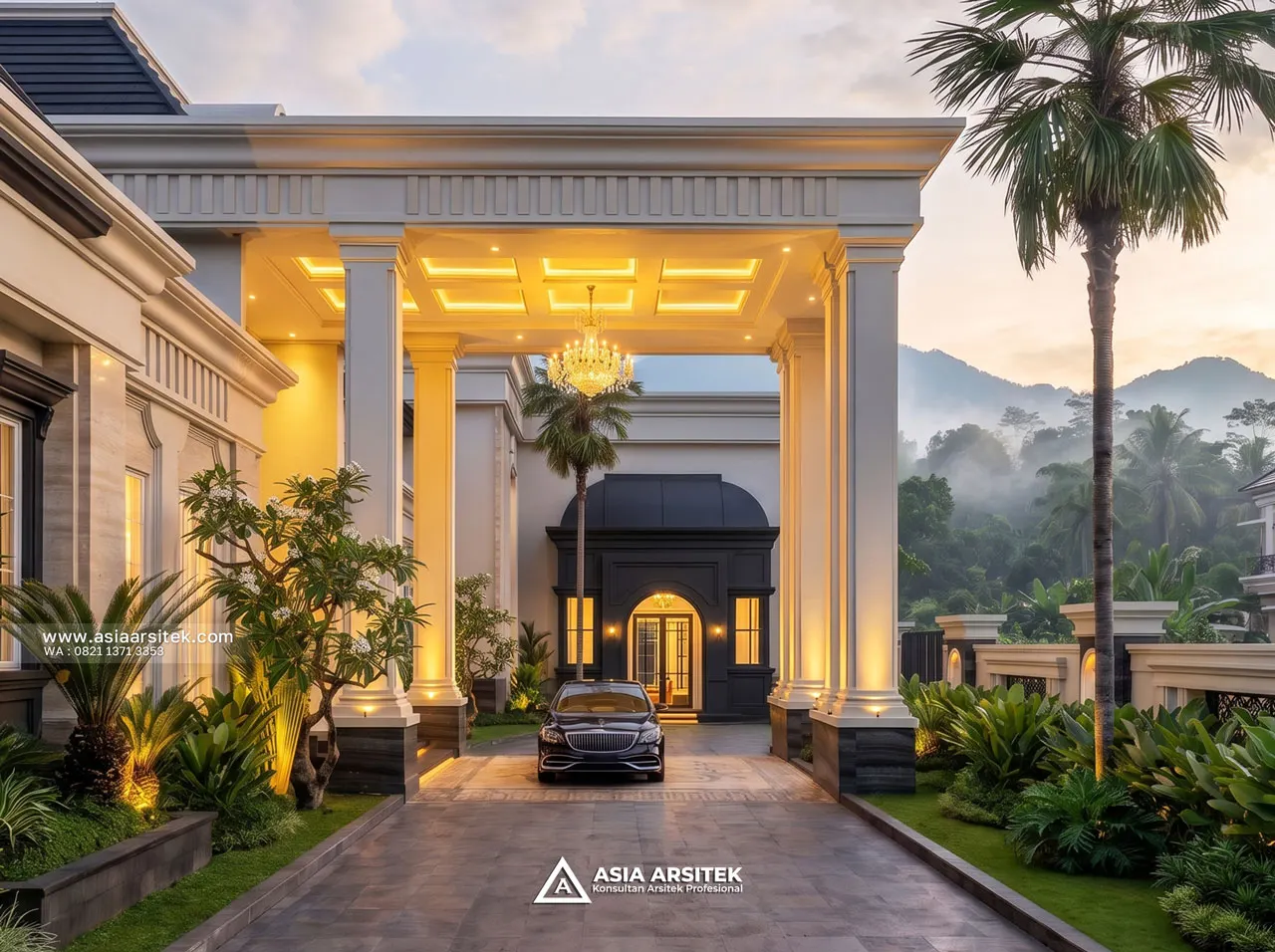 Jasa Desain Arsitek Drop Off Rumah Klasik 1 Lantai Bapak JHN di Serang Banten