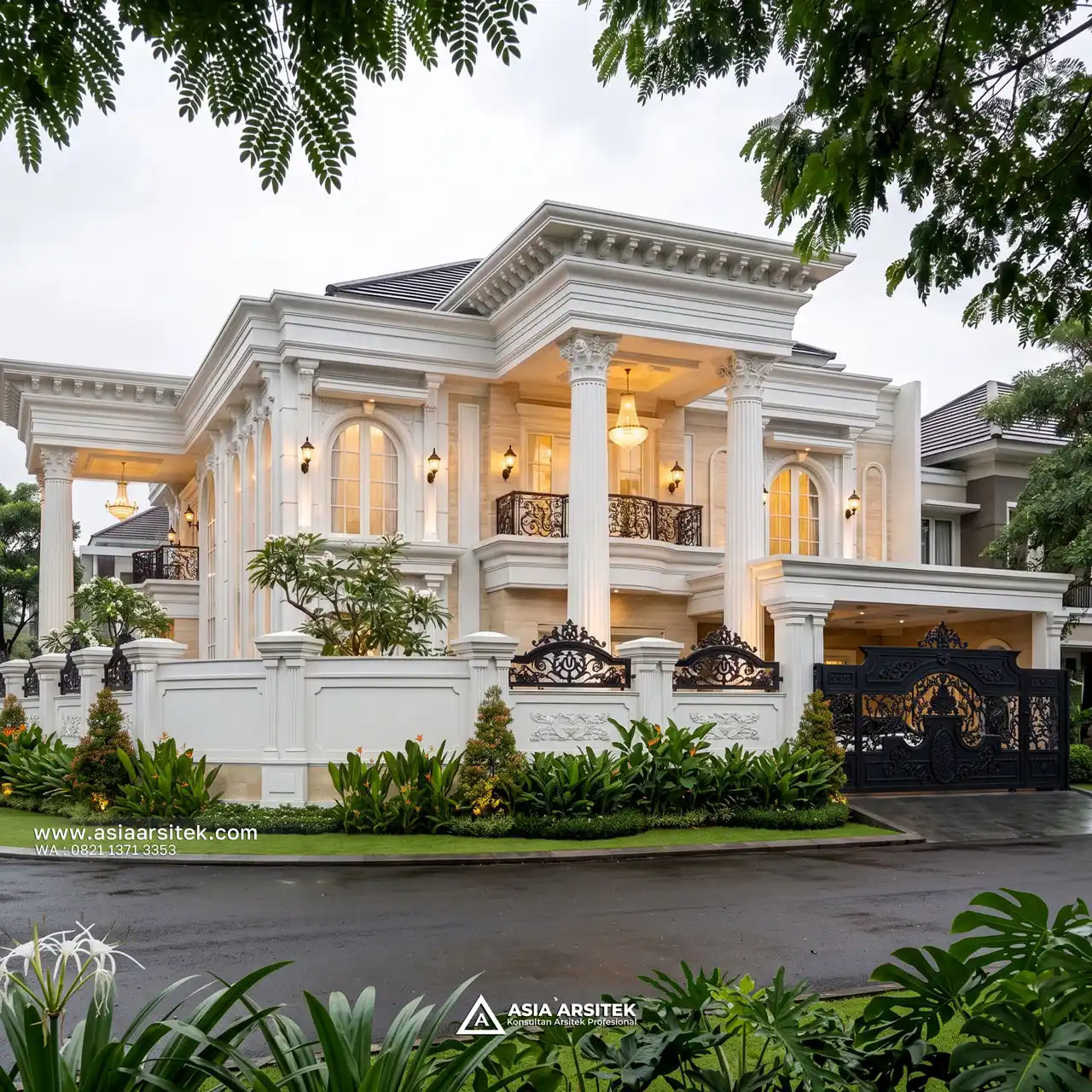 Jasa Desain Hook Rumah Klasik 2 Lantai Ibu SRC di Kota Cibubur Bekasi