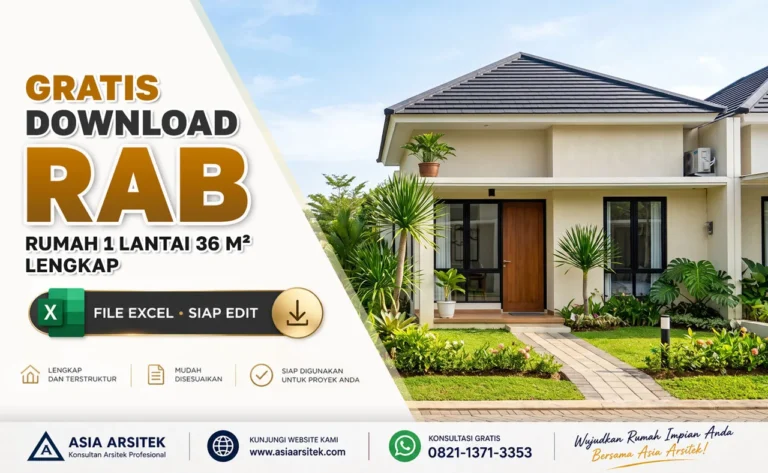 RAB Rumah 1 Lantai 36 m² Lengkap