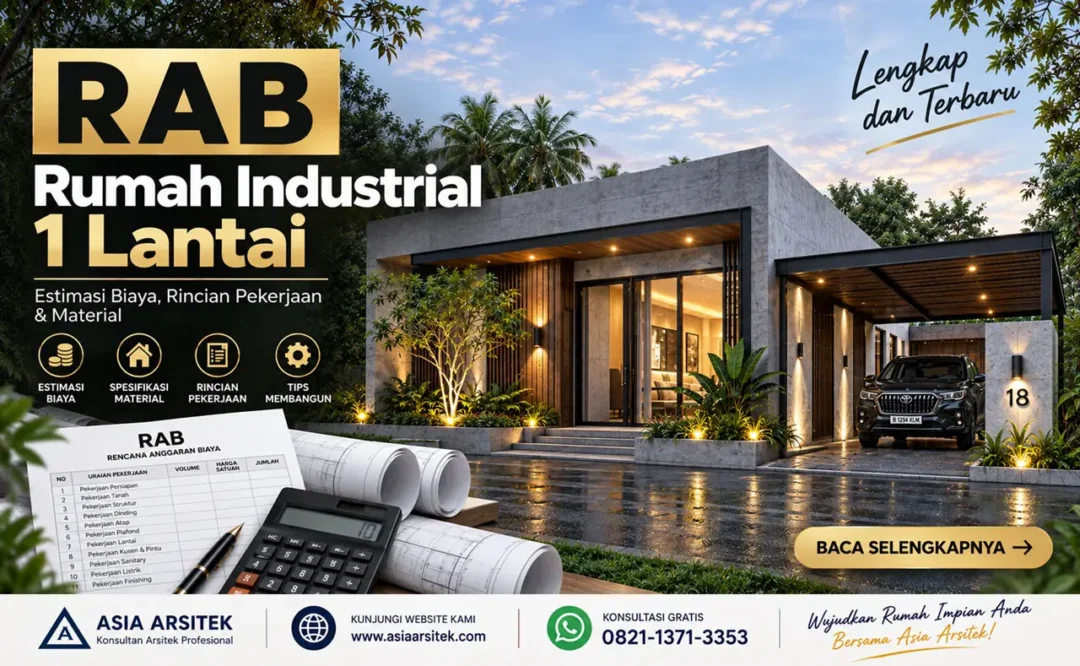 RAB Rumah Industrial 1 Lantai