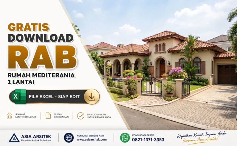 RAB Rumah Mediterania 1 Lantai