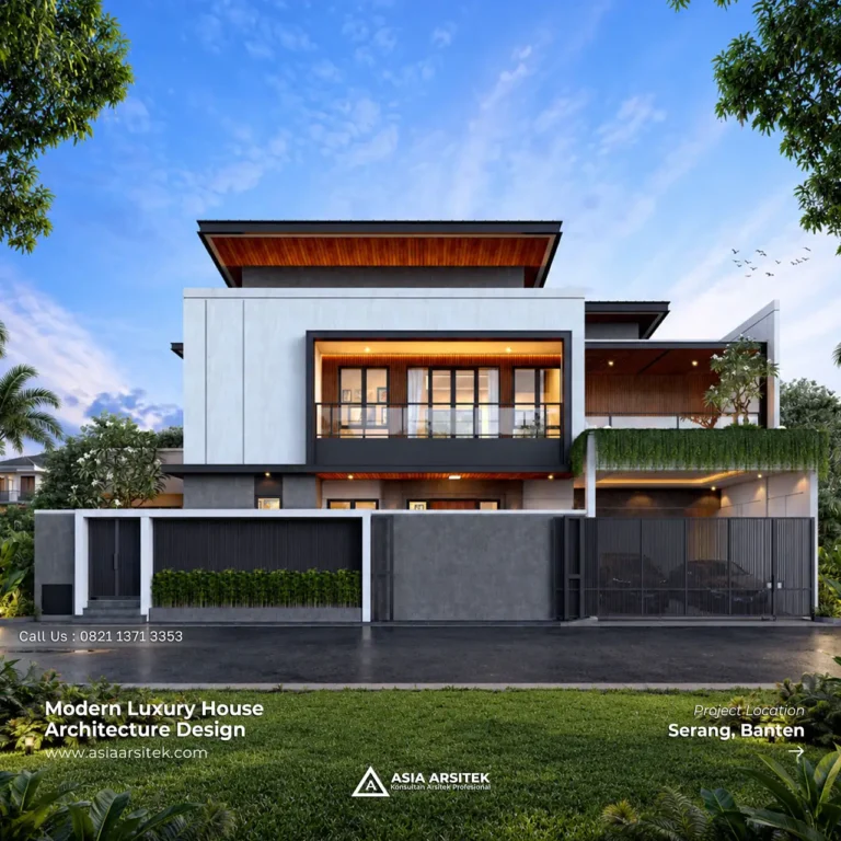 Desain Rumah Modern 2 Lantai Bapak HDR di Serang Banten